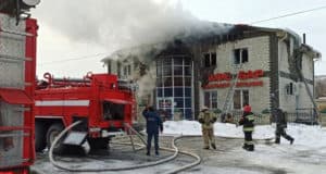 Произошел пожар в гостиничном комплексе «Березка» в Соузге