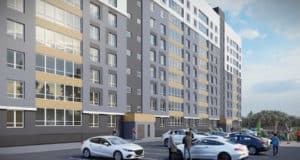 Строительство нового жилого комплекса ведется на набережной реки Майма в Горно-Алтайске