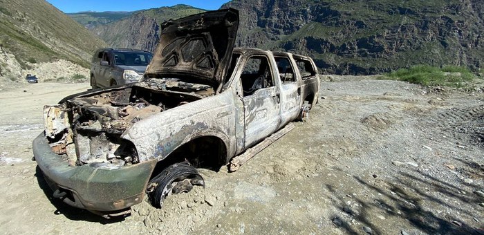 На Кату-Ярыке сгорел автомобиль