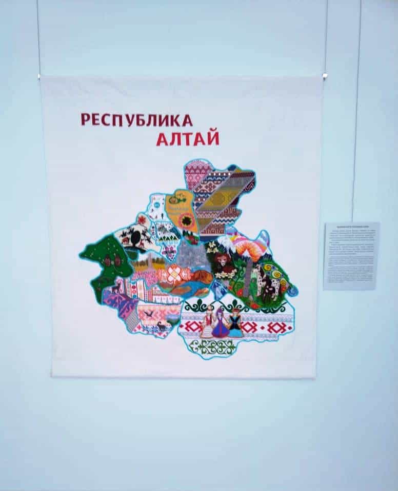 Вышитую карту республики представили на Всероссийском фестивале 