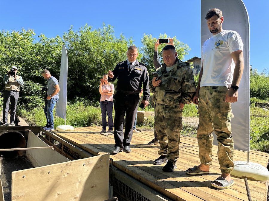 Проведение первого контрольного отлова молоди